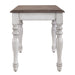 Ocean Isle Bench (RTA) in Antique White with Weathered Pine - Furniture 4 Less (Jacksonville, NC)
