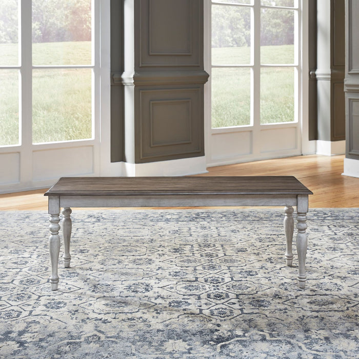 Ocean Isle Bench (RTA) in Antique White with Weathered Pine image