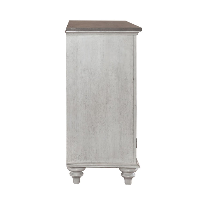Ocean Isle Buffet in Antique White with Weathered Pine - Furniture 4 Less (Jacksonville, NC)