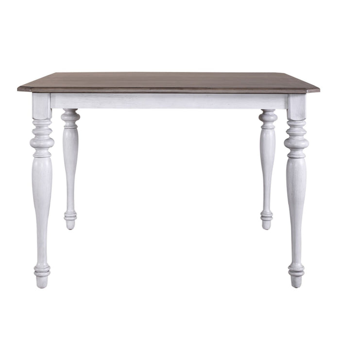 Ocean Isle Gathering Table in Antique White with Weathered Pine - Furniture 4 Less (Jacksonville, NC)
