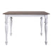 Ocean Isle Gathering Table in Antique White with Weathered Pine - Furniture 4 Less (Jacksonville, NC)