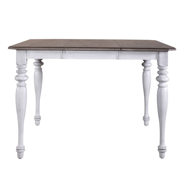 Ocean Isle Gathering Table in Antique White with Weathered Pine - Furniture 4 Less (Jacksonville, NC)