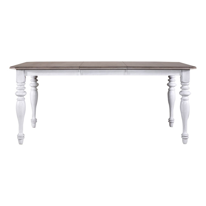 Ocean Isle Rectangular Leg Table in Antique White with Weathered Pine - Furniture 4 Less (Jacksonville, NC)