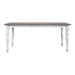 Ocean Isle Rectangular Leg Table in Antique White with Weathered Pine - Furniture 4 Less (Jacksonville, NC)
