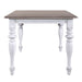 Ocean Isle Rectangular Leg Table in Antique White with Weathered Pine - Furniture 4 Less (Jacksonville, NC)