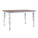 Ocean Isle Rectangular Leg Table in Antique White with Weathered Pine - Furniture 4 Less (Jacksonville, NC)