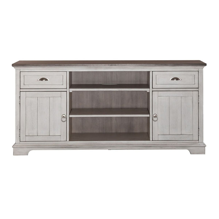 Liberty Furniture Ocean Isle 64 Inch Entertainment TV Stand in Antique White - Furniture 4 Less (Jacksonville, NC)