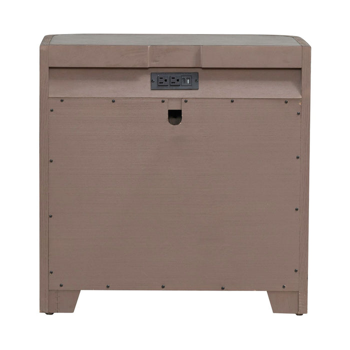 South Bend Nightstand w/ Charging Station in Burnished Clay - Furniture 4 Less (Jacksonville, NC)