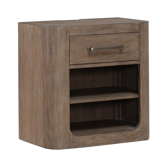 South Bend Open Nightstand w/ Charging Station in Burnished Clay - Furniture 4 Less (Jacksonville, NC)