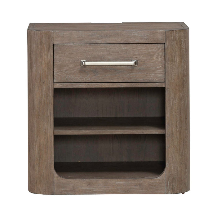 South Bend Open Nightstand w/ Charging Station in Burnished Clay - Furniture 4 Less (Jacksonville, NC)