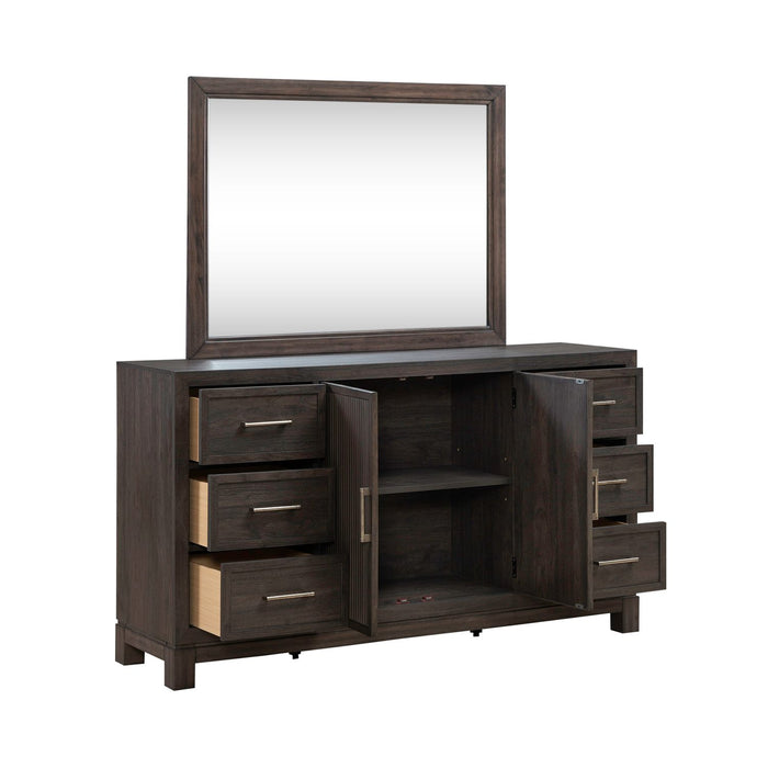 Modern Edge Dresser & Mirror - Furniture 4 Less (Jacksonville, NC)