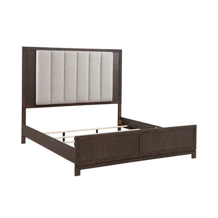 Liberty Furniture Modern Edge Queen Upholstered Bed in Caffe - Furniture 4 Less (Jacksonville, NC)