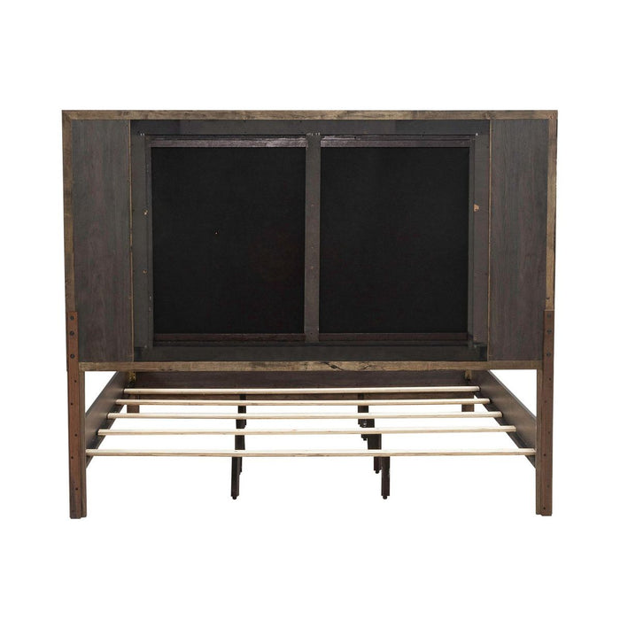 Liberty Furniture Modern Edge Queen Upholstered Bed in Caffe - Furniture 4 Less (Jacksonville, NC)