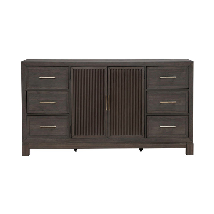 Modern Edge 2 Door 6 Drawer Dresser in Caffe - Furniture 4 Less (Jacksonville, NC)