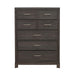 Modern Edge 5 Drawer Chest in Caffe - Furniture 4 Less (Jacksonville, NC)