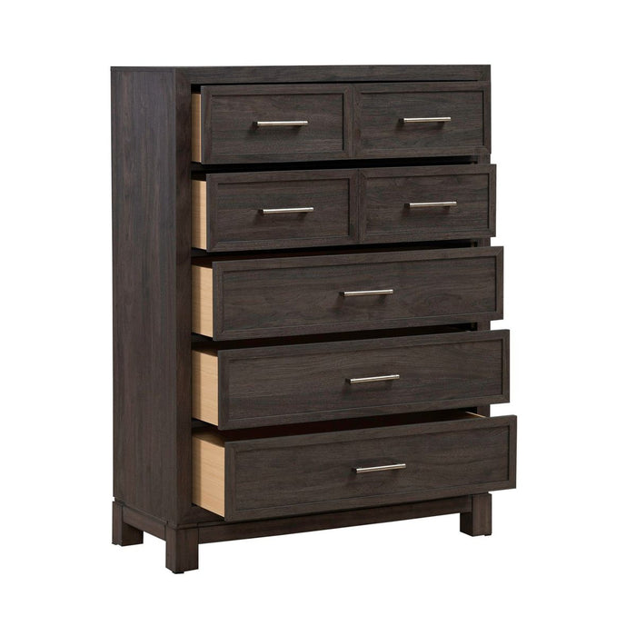 Liberty Furniture Modern Edge 5 Drawer Chest in Caffe - Furniture 4 Less (Jacksonville, NC)
