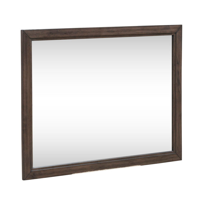 Modern Edge Landscape Mirror in Caffe - Furniture 4 Less (Jacksonville, NC)