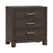 Modern Edge Nightstand w/ Charging Station in Caffe - Furniture 4 Less (Jacksonville, NC)