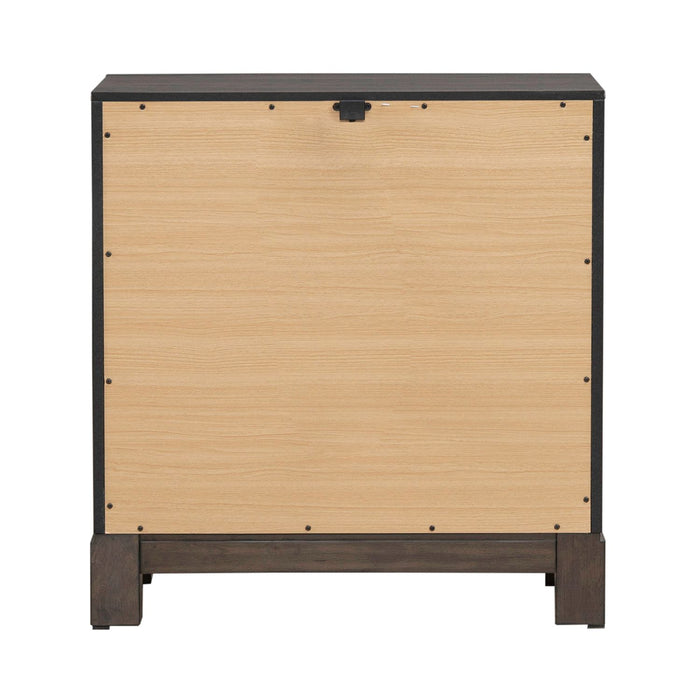 Modern Edge Nightstand w/ Charging Station in Caffe - Furniture 4 Less (Jacksonville, NC)