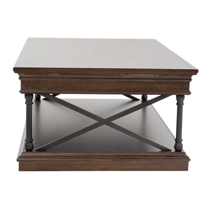 Tribeca Rectangular Cocktail Table in Cordovian Brown - Furniture 4 Less (Jacksonville, NC)