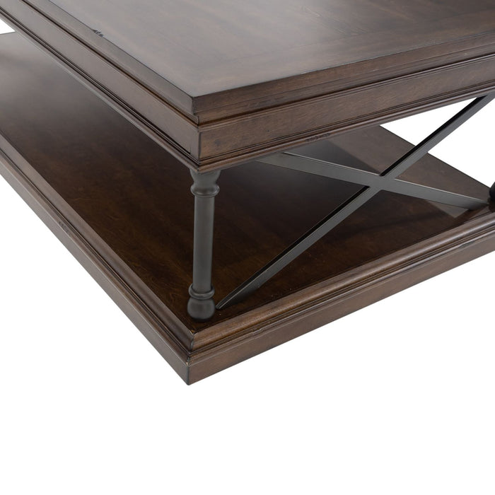 Tribeca Rectangular Cocktail Table in Cordovian Brown - Furniture 4 Less (Jacksonville, NC)