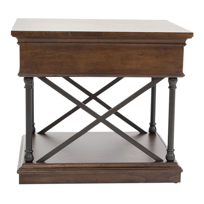 Tribeca End Table in Cordovian Brown - Furniture 4 Less (Jacksonville, NC)