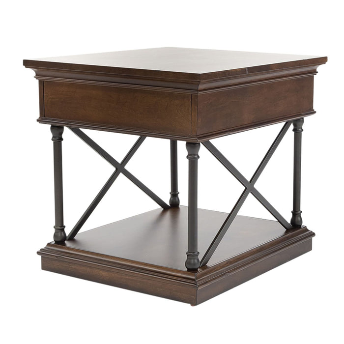 Tribeca End Table in Cordovian Brown - Furniture 4 Less (Jacksonville, NC)