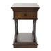 Tribeca Chairside Table in Cordovian Brown - Furniture 4 Less (Jacksonville, NC)
