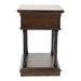 Tribeca Chairside Table in Cordovian Brown - Furniture 4 Less (Jacksonville, NC)