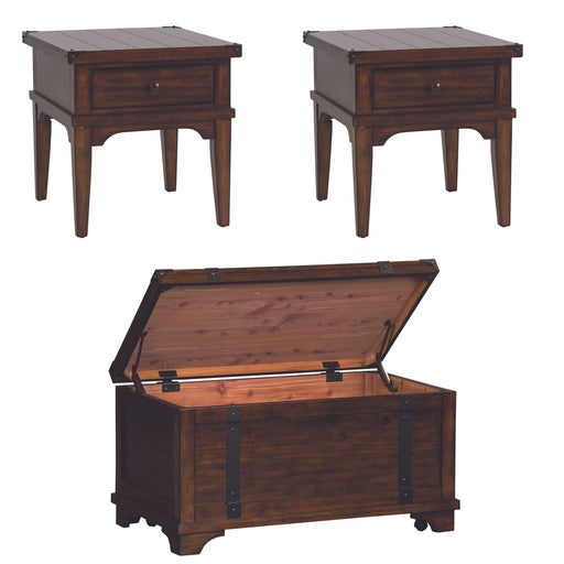 Aspen Skies 3 Piece Set (1-Cocktail 2-End Tables) - Furniture 4 Less (Jacksonville, NC)