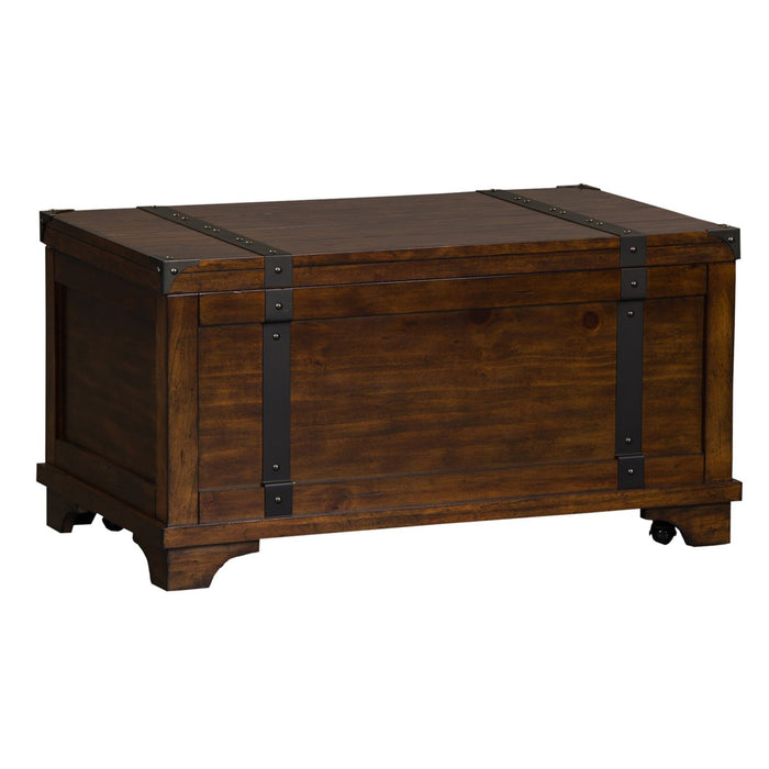 Aspen Skies Storage Trunk in Russet Brown - Furniture 4 Less (Jacksonville, NC)