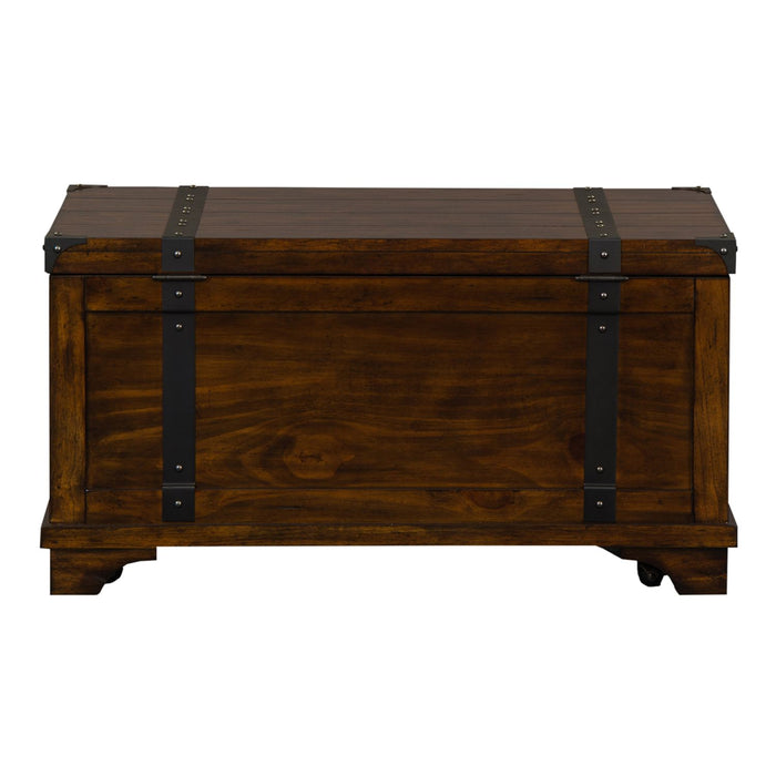 Aspen Skies Storage Trunk in Russet Brown - Furniture 4 Less (Jacksonville, NC)
