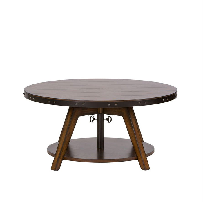 Liberty Aspen Skies Motion Cocktail Table in Russet Brown - Furniture 4 Less (Jacksonville, NC)