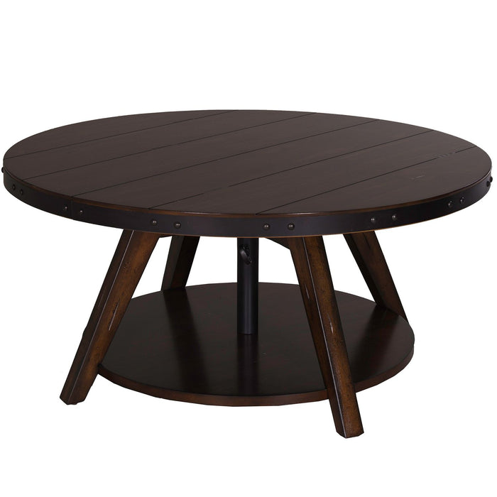 Aspen Skies Motion Cocktail Table in Russet Brown - Furniture 4 Less (Jacksonville, NC)