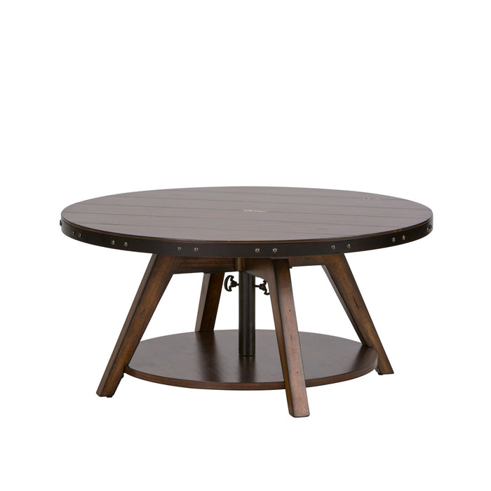 Aspen Skies Motion Cocktail Table in Russet Brown - Furniture 4 Less (Jacksonville, NC)