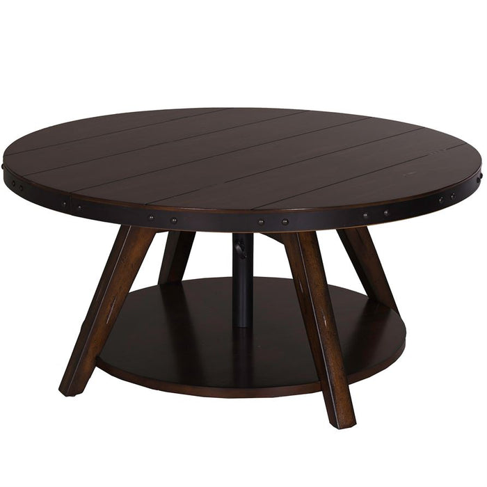 Liberty Aspen Skies Motion Cocktail Table in Russet Brown - Furniture 4 Less (Jacksonville, NC)