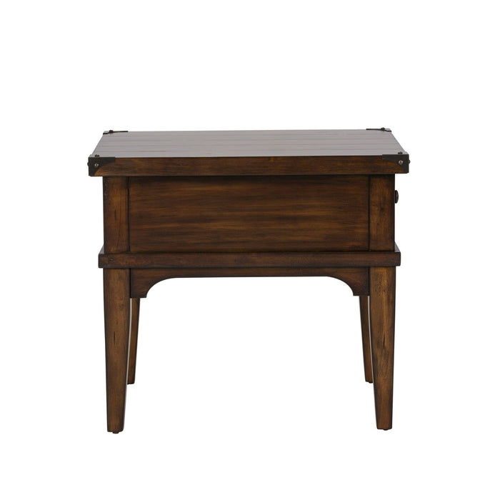 Aspen Skies End Table in Russet Brown - Furniture 4 Less (Jacksonville, NC)