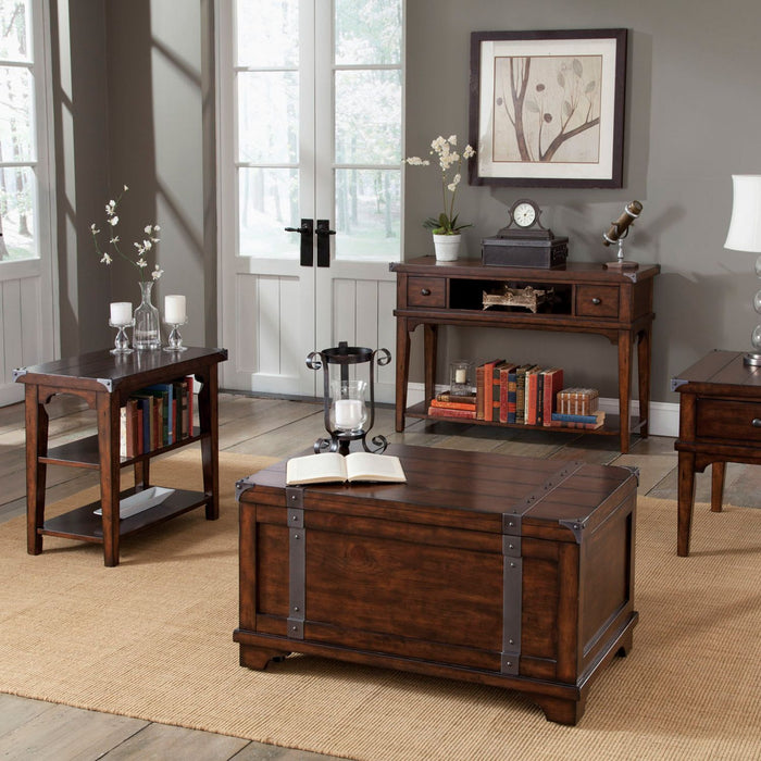 Aspen Skies End Table in Russet Brown - Furniture 4 Less (Jacksonville, NC)