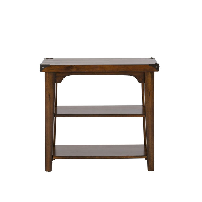 Aspen Skies Chair Side Table in Russet Brown - Furniture 4 Less (Jacksonville, NC)