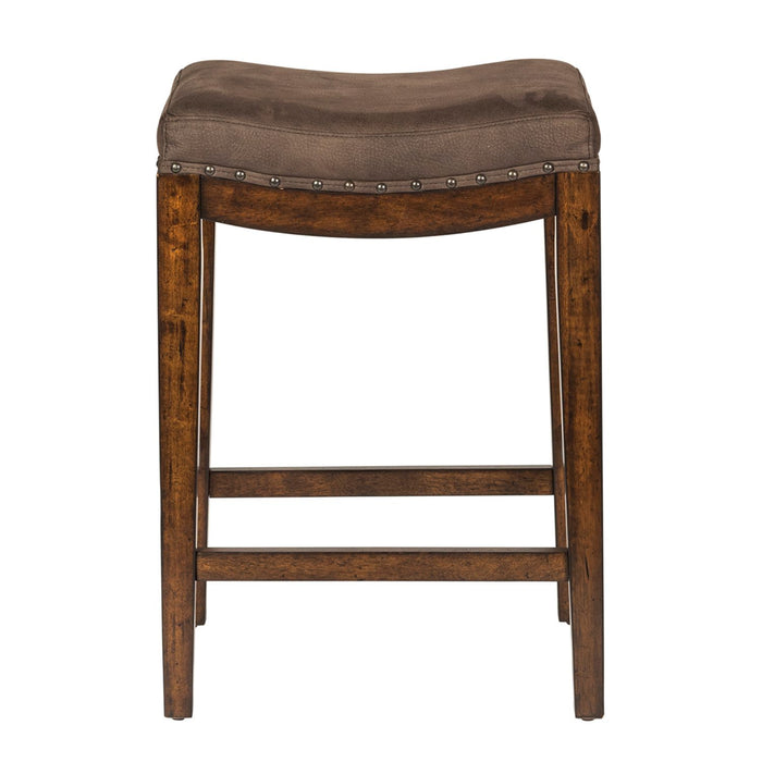 Aspen Skies Uph Barstool in Russet Brown - Furniture 4 Less (Jacksonville, NC)
