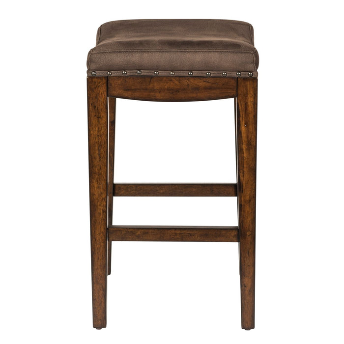 Aspen Skies Uph Barstool in Russet Brown - Furniture 4 Less (Jacksonville, NC)