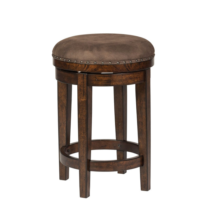 Aspen Skies Swivel Barstool in Russet Brown - Furniture 4 Less (Jacksonville, NC)