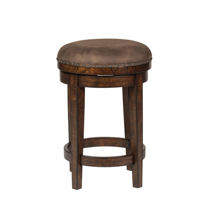 Aspen Skies Swivel Barstool in Russet Brown - Furniture 4 Less (Jacksonville, NC)