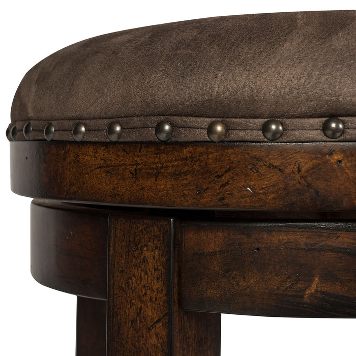 Aspen Skies Swivel Barstool in Russet Brown - Furniture 4 Less (Jacksonville, NC)