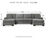 Birkdale Court Sectional - Furniture 4 Less (Jacksonville, NC)