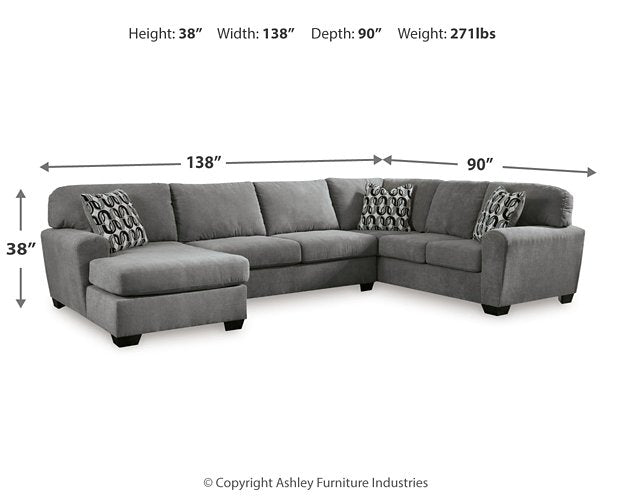 Birkdale Court Sectional with Chaise - Furniture 4 Less (Jacksonville, NC)