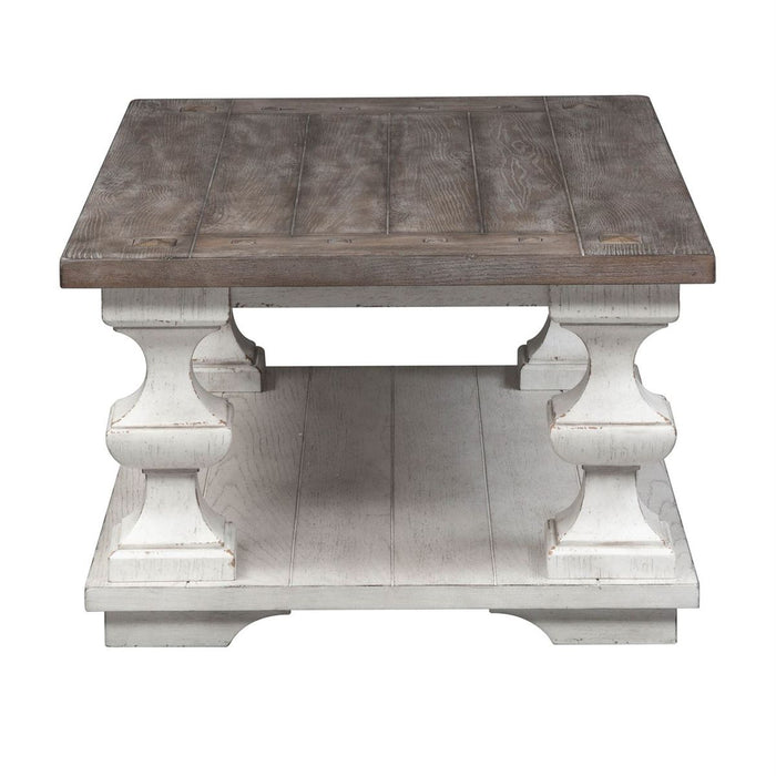 Liberty Sedona Cocktail Table in Heavy Distressed White - Furniture 4 Less (Jacksonville, NC)