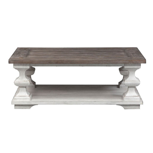 Liberty Sedona Cocktail Table in Heavy Distressed White - Furniture 4 Less (Jacksonville, NC)