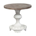 Sedona Round End Table in Heavy Distressed White - Furniture 4 Less (Jacksonville, NC)