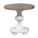Sedona Round End Table in Heavy Distressed White - Furniture 4 Less (Jacksonville, NC)